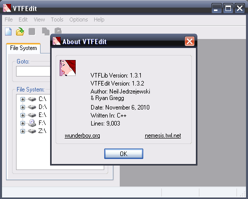 Скриншот программы VTFEdit