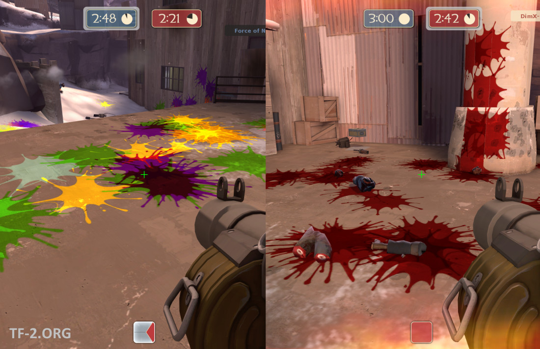 Два варианта текстур крови для Team Fortress 2